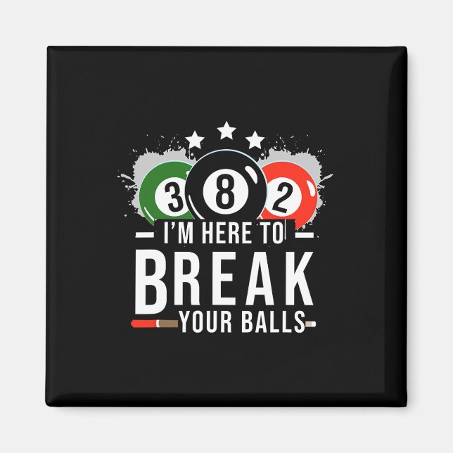 Imã Camisa de Bilhar de piscina - Rack de quebra de Pi (Frente)