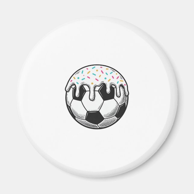 Imã Camisa de Bola de Futebol com Glacê Pingando Vinta (Frente)