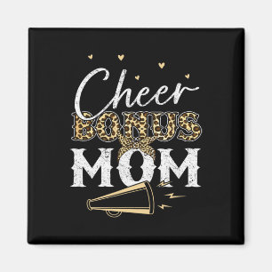 Imã Camisa de Bônus de Cheer Mãe Leopardo Cheerleading