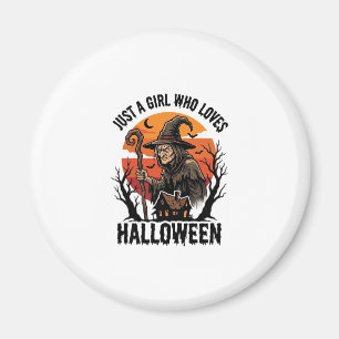 Imã Camisa de Bruxa de Halloween Gravura Vintage Fanta