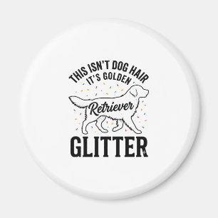 Imã Camisa de Cabelo de Cachorro Vintage Glitter Retri