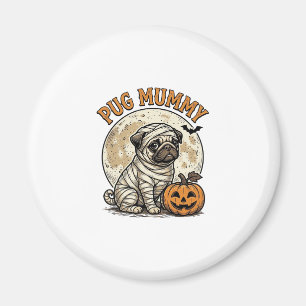 Imã Camisa de Cachorro Vintage de Halloween de Pug Múm