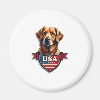 Imã Camisa de Cachorro Vintage USA Retriever Heritage 