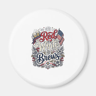 Imã Camisa de Cerveja Patriótica Vermelho Branco & Bre