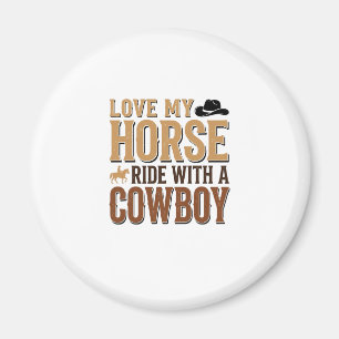 Imã Camisa de Citação de Cavalo e Cowboy Western Vinta