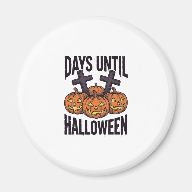Imã Camisa de Contagem Regressiva de Halloween Design  (Frente)