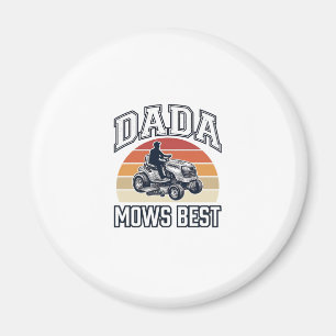 Imã Camisa de Cortador de Grama Vintage Dada Mows Best