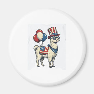 Imã Camisa de Desenho de Gravura Vintage de Llama Patr