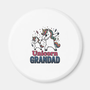 Imã Camisa de desenho de gravura vintage do avô unicór