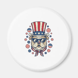 Imã Camisa de desenho de gravura vintage Patriotic Bul