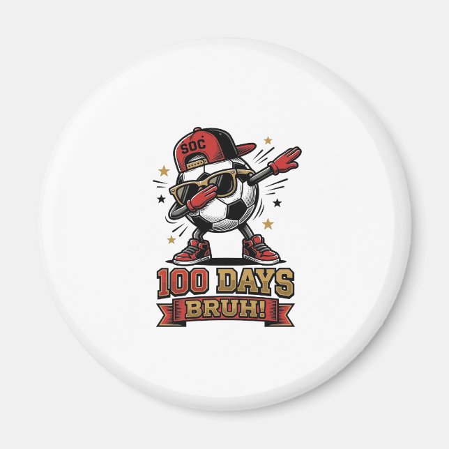 Imã Camisa de Design de Dabbing de Futebol Bruh de 100 (Frente)