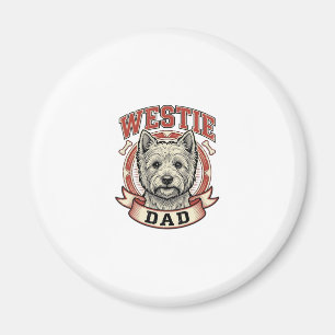 Imã Camisa de Design de Pai Westie Vintage para Amante