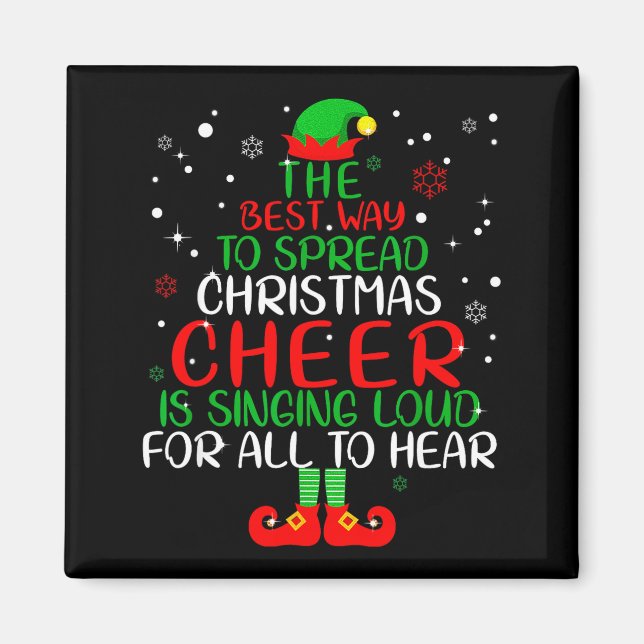 Imã Camisa de Elfo A Maneira de Espalhar Alegria Natal (Frente)