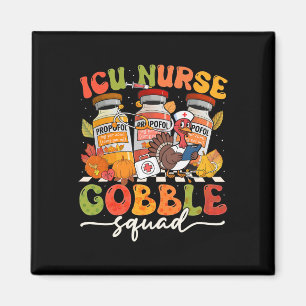 Imã Camisa de Enfermeira de UTI de Ação de Graças Gobb