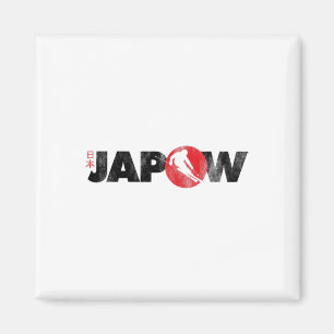 Imã Camisa de Esqui Japão Japow Pó Esqui Bandeira Japo