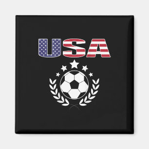 Imã Camisa de Fã de Futebol Orgulhosamente Americano -