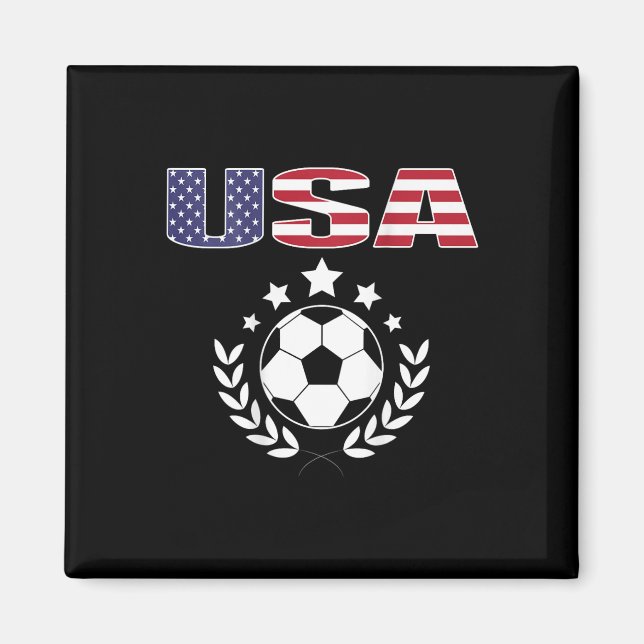 Imã Camisa de Fã de Futebol Orgulhosamente Americano - (Frente)