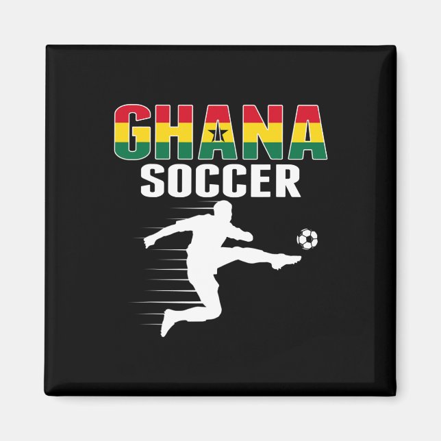 Imã Camisa de Fãs de Futebol do Gana - Orgulhosamente  (Frente)