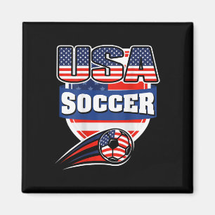 Imã Camisa de Fãs de Futebol Orgulhosamente Americanos