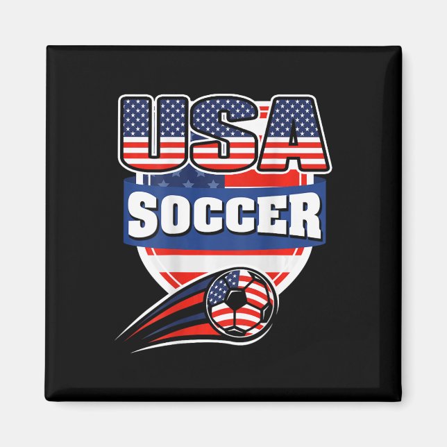 Imã Camisa de Fãs de Futebol Orgulhosamente Americanos (Frente)