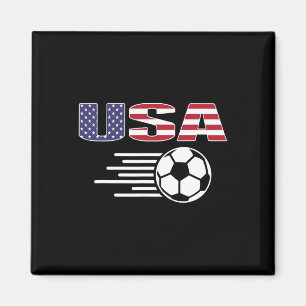 Imã Camisa de Fãs de Futebol Orgulhosos da América - B