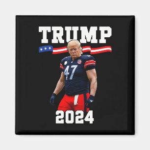 Imã Camisa de Futebol Americano Trump 47 2025 Bandeira