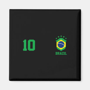 Imã Camisa de futebol da bandeira do Brasil orgulho br