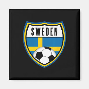 Imã Camisa de Futebol da Suécia Bandeira Sueca