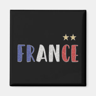 Imã Camisa de Futebol Fã da França Bandeira Francesa