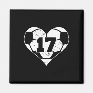 Imã Camisa de Futebol Número 17 Camisa Engraçada de Fu
