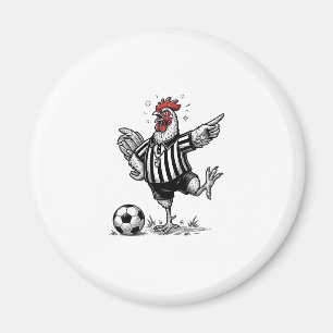 Imã Camisa de Galinha Engraçada de Futebol Gravura Vin