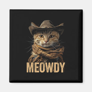 Imã Camisa De Gato Meowdy Cowboy País Ocidental