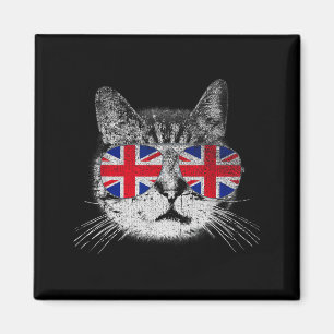 Imã Camisa de Gato União Jack Bandeira País Retro Ingl