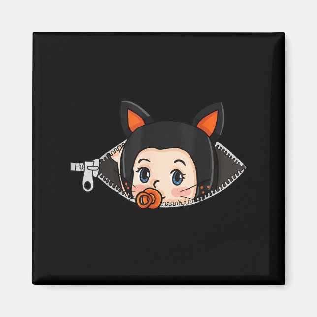 Imã Camisa de Gravidez de Halloween - Bebê com Orelhas (Frente)