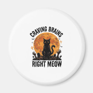 Imã Camisa de Gravura Vintage de Gato Zumbi de Hallowe