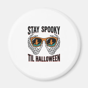 Imã Camisa de Halloween de Esqueleto com Óculos de Bru