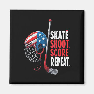 Imã Camisa de Hockey no Gelo Usa Jovens Gelo Meninos H