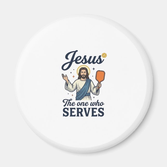 Imã Camisa de Jesus Pickleball O Que Serve (Frente)