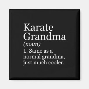 Imã Camisa de Karate engraçada para vovó-mulher Karate
