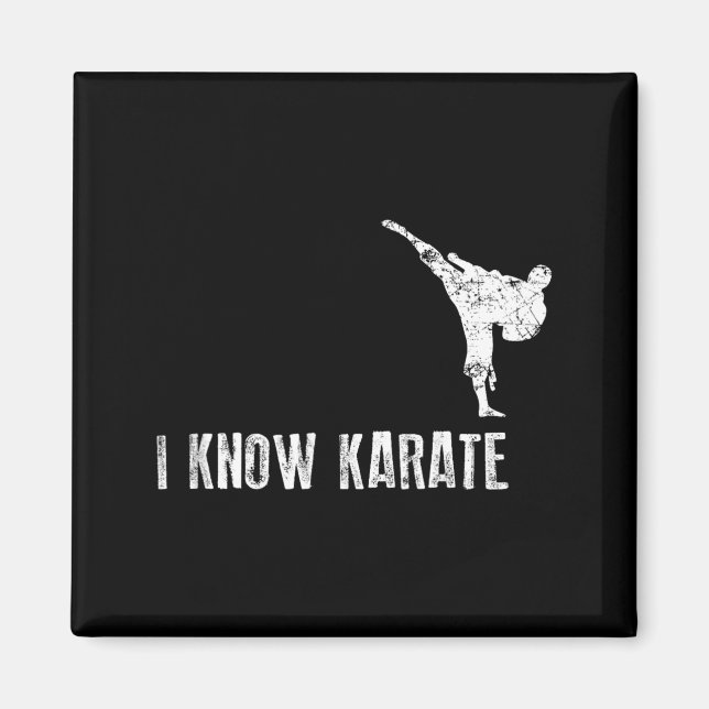 Imã Camisa de Karate Eu Sei Karate Presente Legal de A (Frente)