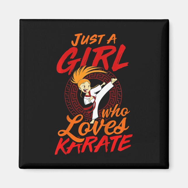 Imã Camisa de Karatê Infantil para Meninas  (Frente)