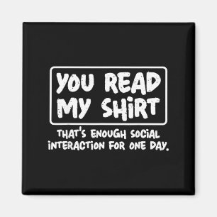 Imã Camisa de Leitura Citação Engraçada de Humor Sarcá