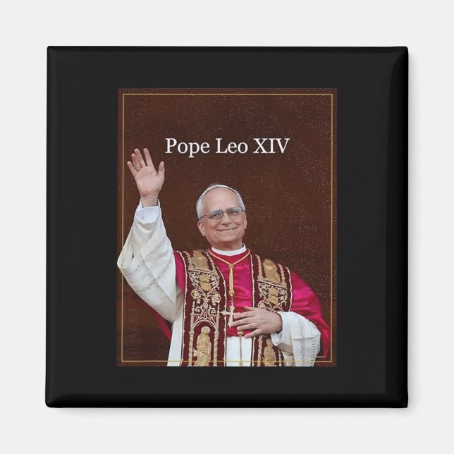 Imã Camisa de Leo Xiv do Papa deus abençoe (Frente)