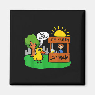 Imã Camisa de limonada fresca gelo pato engraçado tem