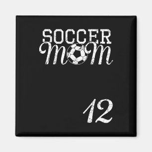 Imã Camisa de Mãe de Futebol Número 12 Jogador Favorit