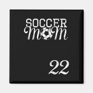 Imã Camisa de Mãe de Futebol Número 22 Jogador Favorit