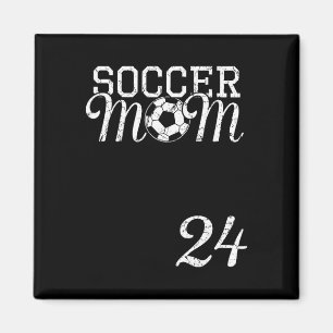 Imã Camisa de Mãe de Futebol Número 24 Jogador Favorit