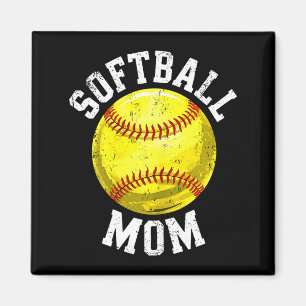 Imã Camisa de Mãe de Softball para Mulheres Amante de
