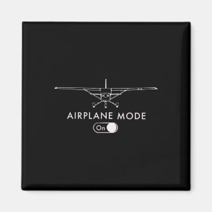 Imã Camisa de manga curta modo avião presente de voar 