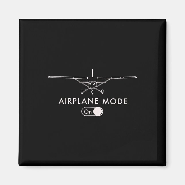 Imã Camisa de manga curta modo avião presente de voar  (Frente)
